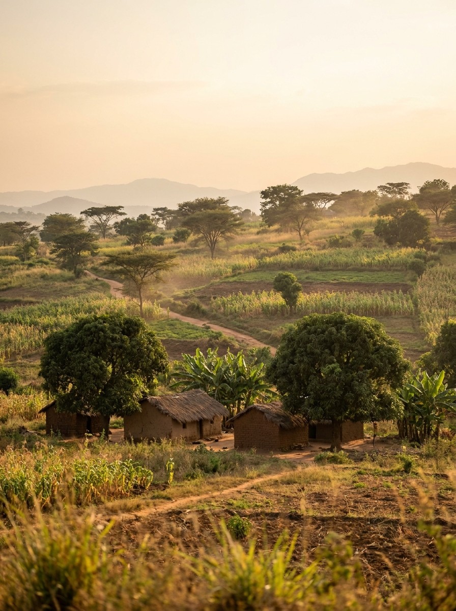 Morogoro, Tanzania countryside at late afternoon